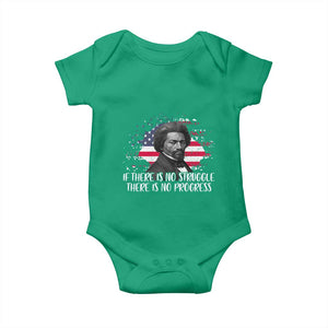 Frederick Douglass American Flag Baby Onesie Is There Is No Struggle There Is No Progress TS14 Irish Green Print Your Wear