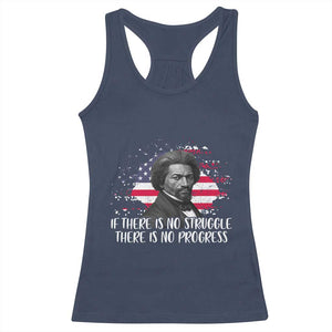 Frederick Douglass American Flag Racerback Tank Top Is There Is No Struggle There Is No Progress TS14 Navy Print Your Wear