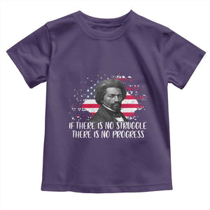 Frederick Douglass American Flag Toddler T Shirt Is There Is No Struggle There Is No Progress TS14 Purple Print Your Wear