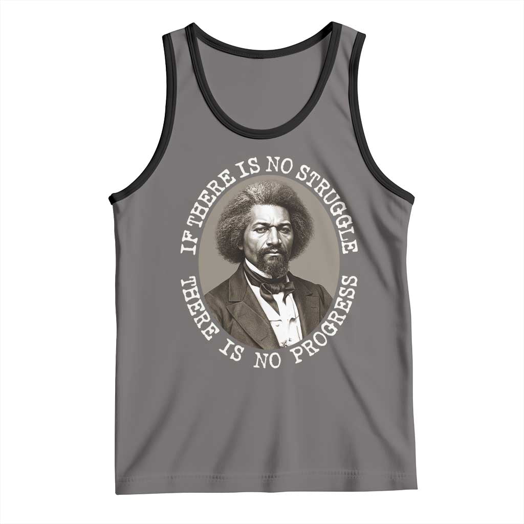 Frederick Douglass Pride Quote Tank Top Is There Is No Struggle There Is No Progress TS14 Deep Heather Black Print Your Wear