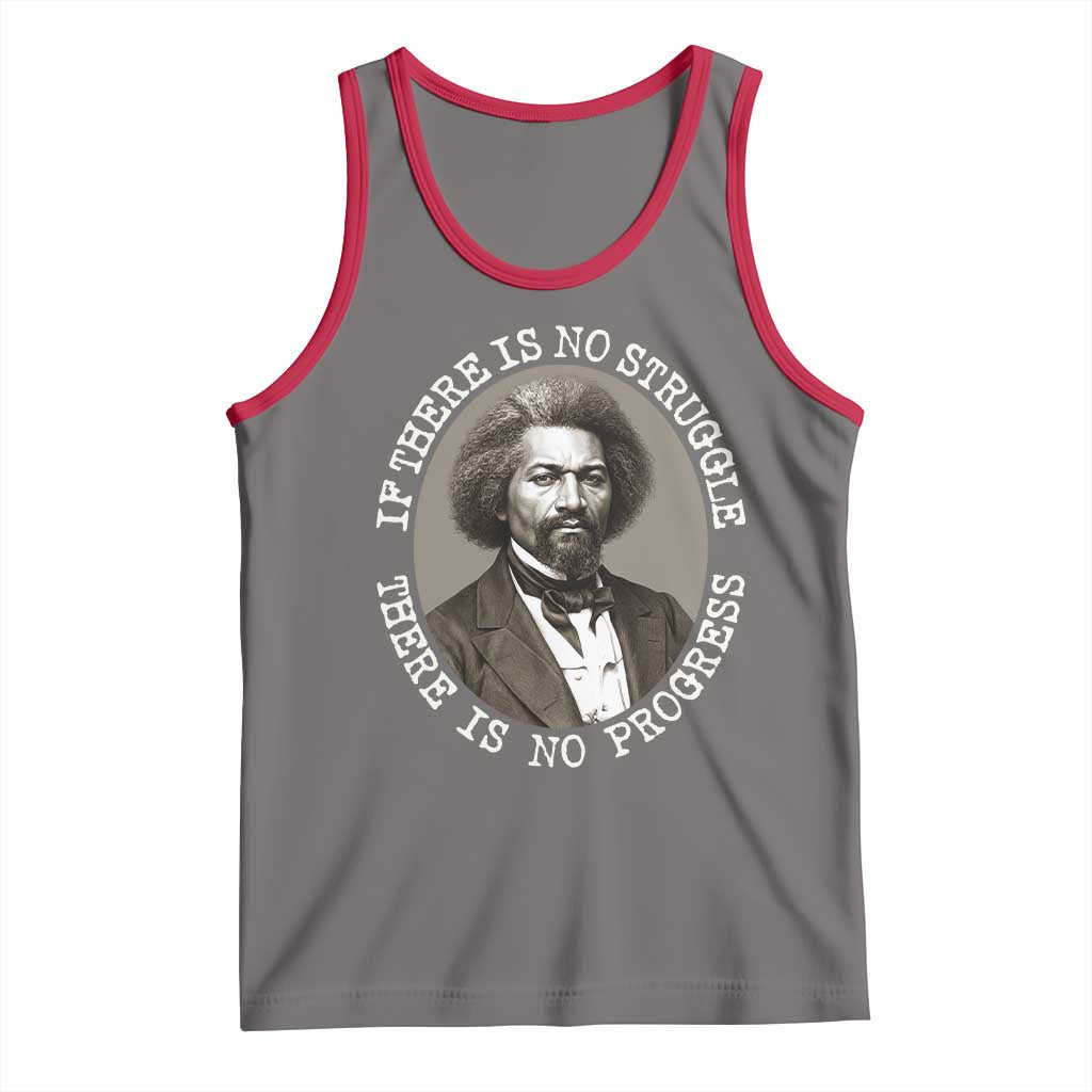 Frederick Douglass Pride Quote Tank Top Is There Is No Struggle There Is No Progress TS14 Deep Heather Red Print Your Wear