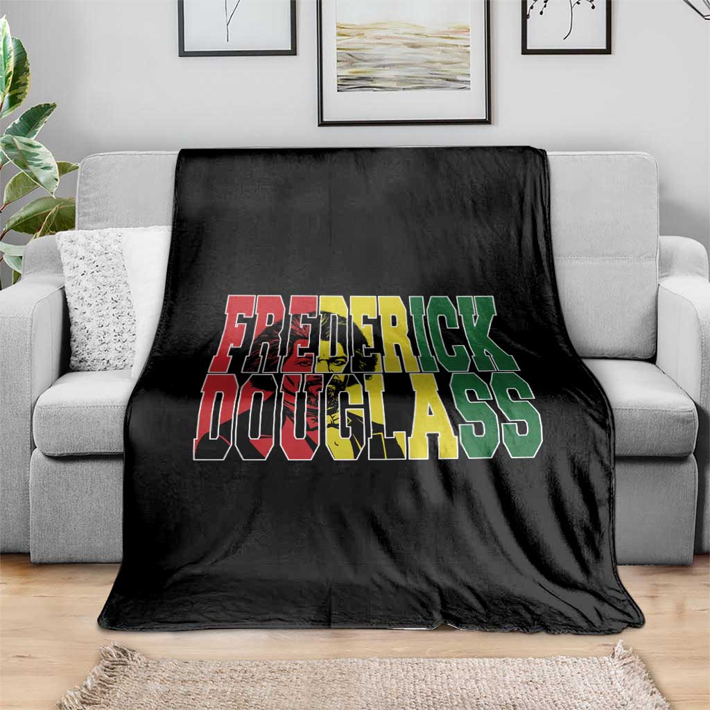 Frederick Douglass Throw Blanket Pan African Flag Black History Month TS14 Print Your Wear