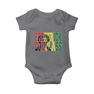 Frederick Douglass Baby Onesie Pan African Flag Black History Month TS14 Charcoal Print Your Wear