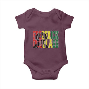 Frederick Douglass Baby Onesie Pan African Flag Black History Month TS14 Maroon Print Your Wear