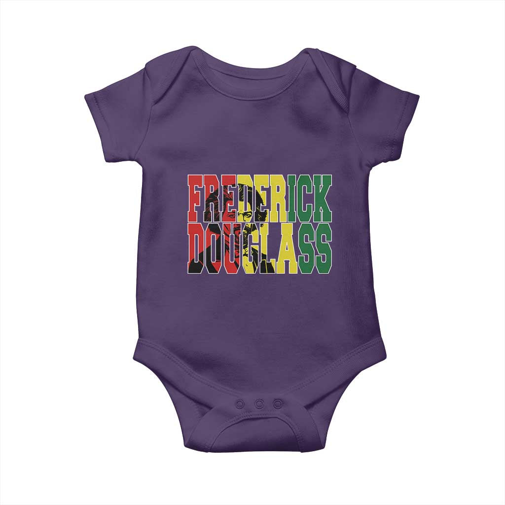 Frederick Douglass Baby Onesie Pan African Flag Black History Month TS14 Purple Print Your Wear