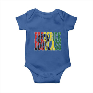 Frederick Douglass Baby Onesie Pan African Flag Black History Month TS14 Royal Blue Print Your Wear