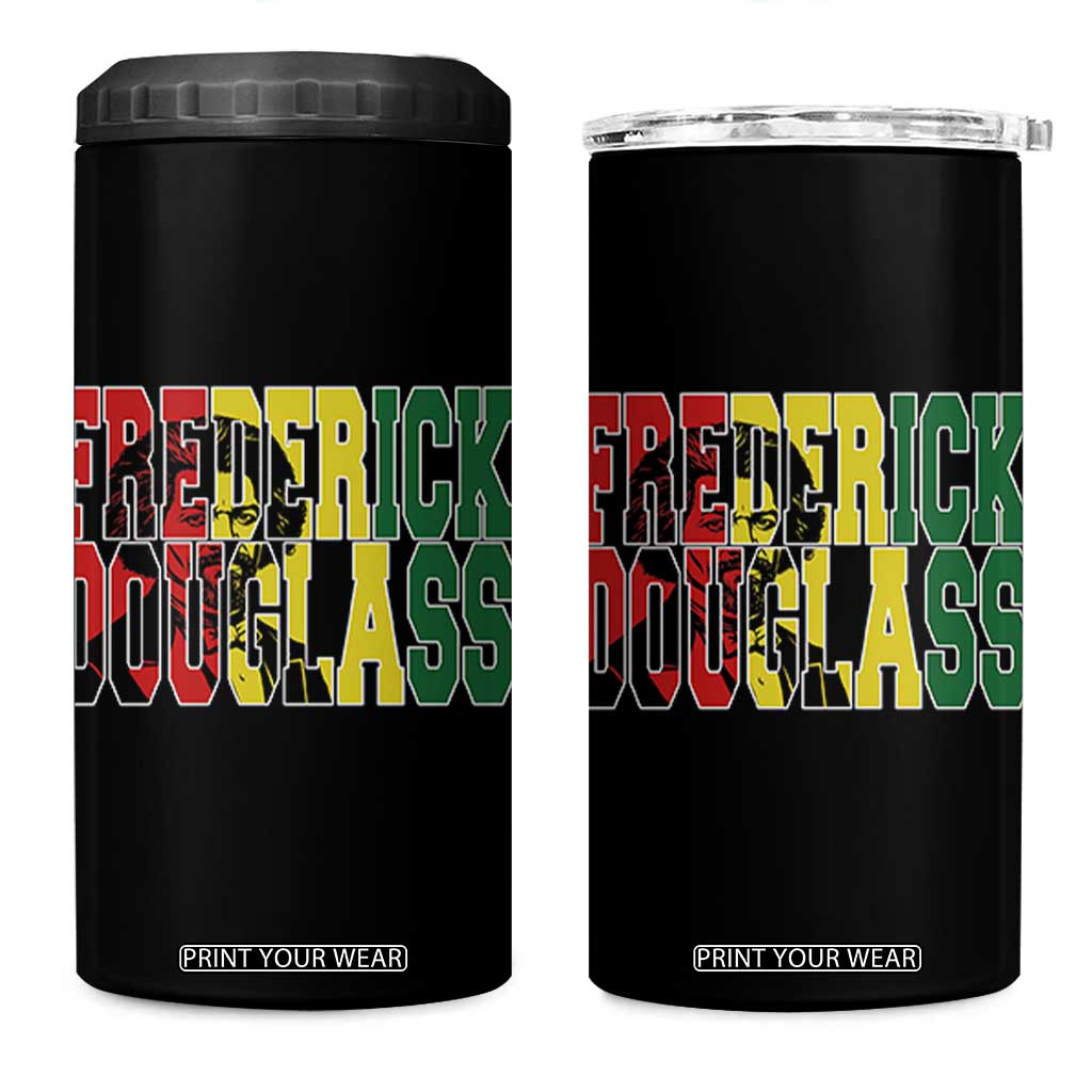 Frederick Douglass 4 in 1 Can Cooler Tumbler Pan African Flag Black History Month TS14 One Size: 16 oz Black Print Your Wear