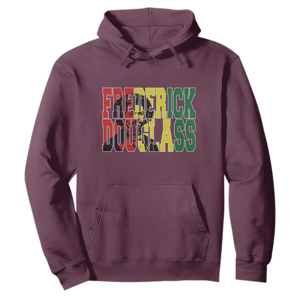 Frederick Douglass Hoodie Pan African Flag Black History Month TS14 Maroon Print Your Wear