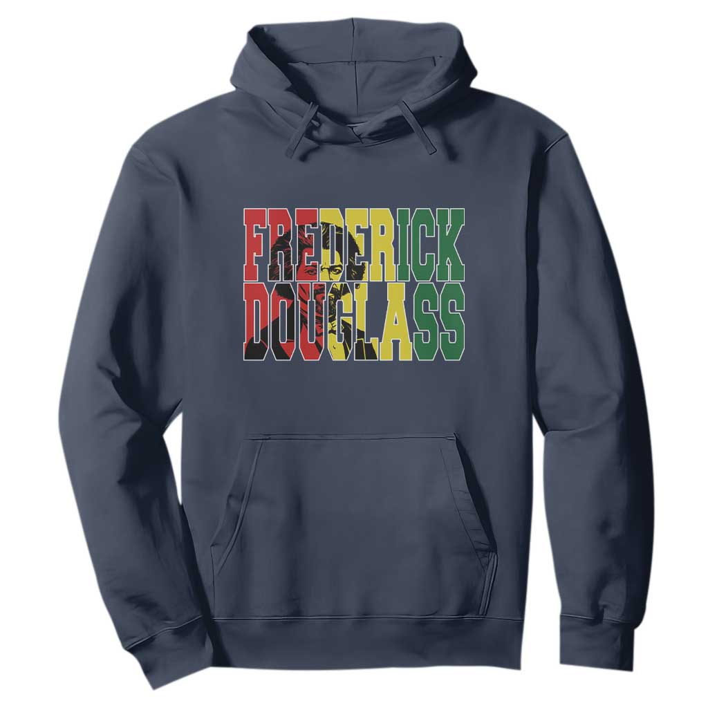 Frederick Douglass Hoodie Pan African Flag Black History Month TS14 Navy Print Your Wear