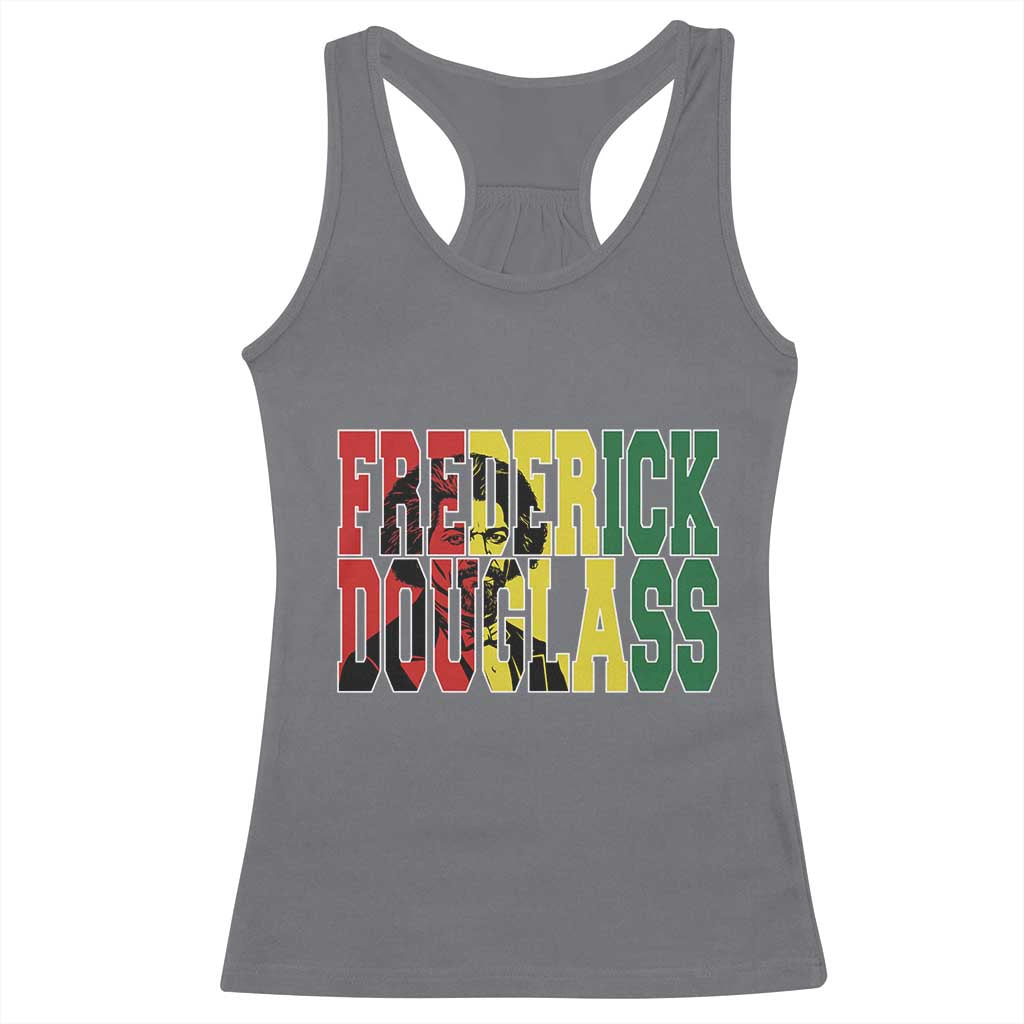 Frederick Douglass Racerback Tank Top Pan African Flag Black History Month TS14 Charcoal Print Your Wear