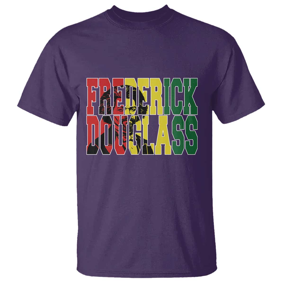 Frederick Douglass T Shirt Pan African Flag Black History Month TS14 Purple Print Your Wear