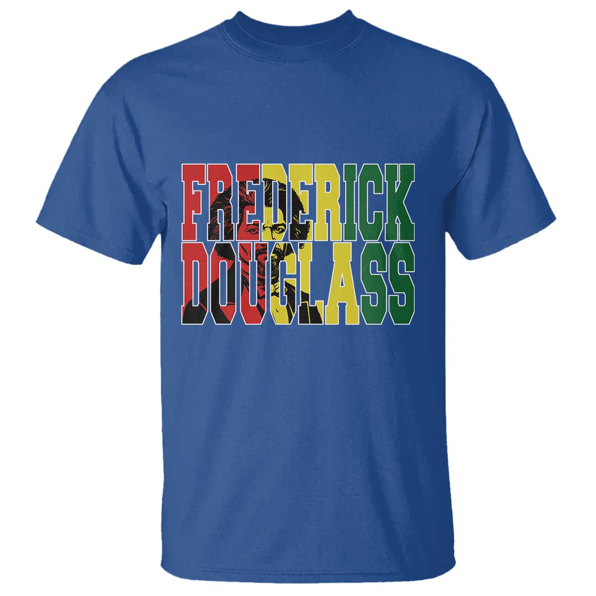 Frederick Douglass T Shirt Pan African Flag Black History Month TS14 Royal Blue Print Your Wear