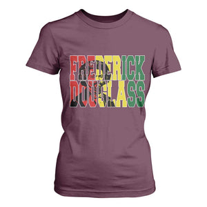 Frederick Douglass T Shirt For Women Pan African Flag Black History Month TS14 Maroon Print Your Wear