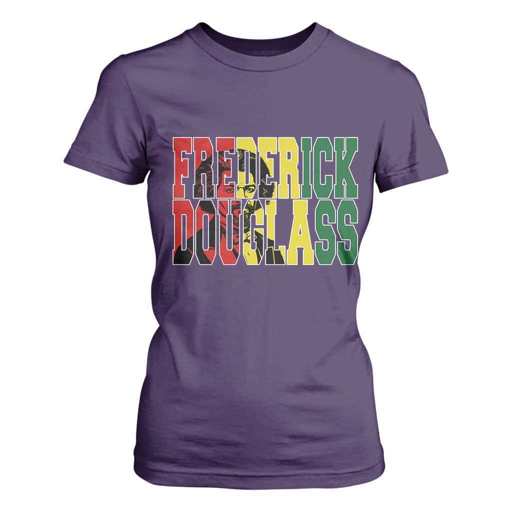 Frederick Douglass T Shirt For Women Pan African Flag Black History Month TS14 Purple Print Your Wear