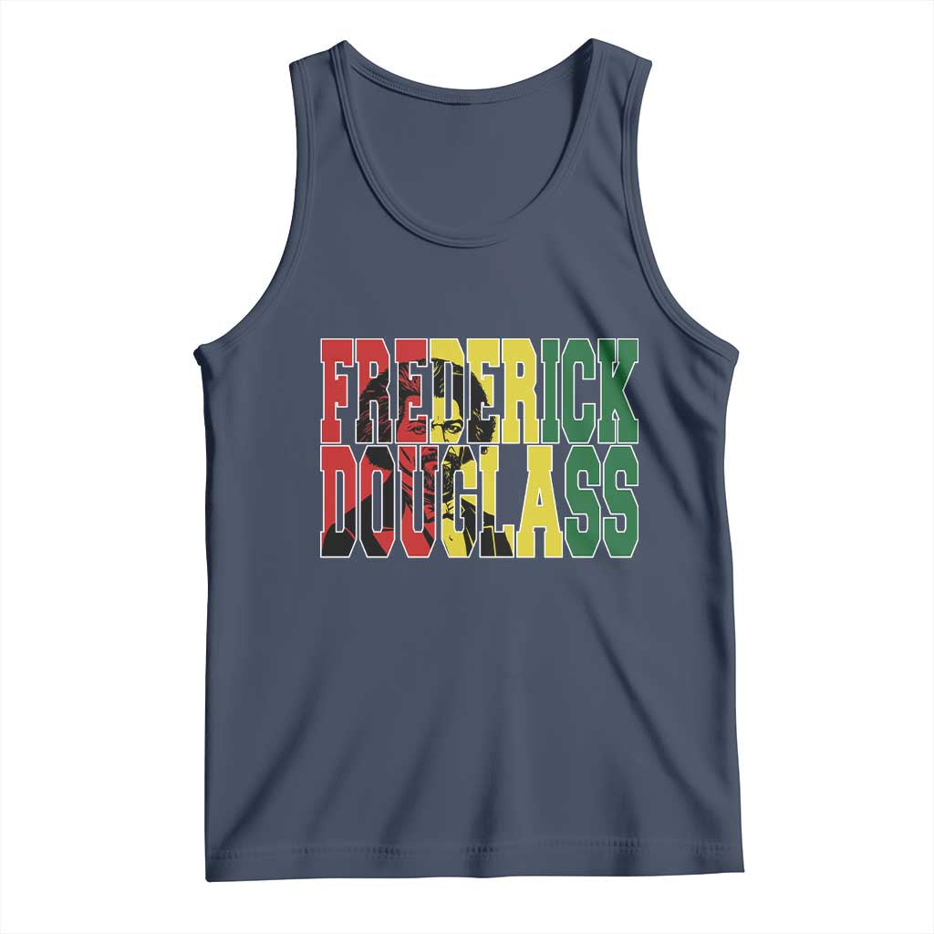 Frederick Douglass Tank Top Pan African Flag Black History Month TS14 Navy Print Your Wear