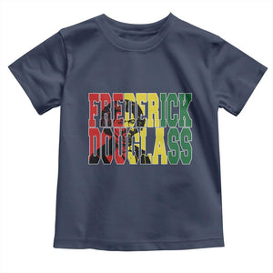Frederick Douglass Toddler T Shirt Pan African Flag Black History Month TS14 Navy Print Your Wear