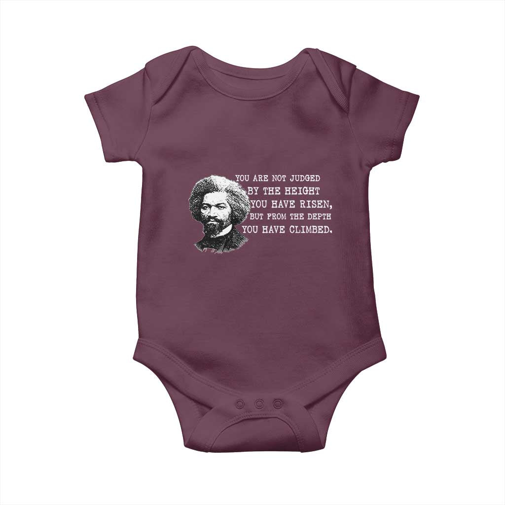 Frederick Douglass Quote Baby Onesie Black History Month TS14 Maroon Print Your Wear