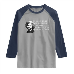 Frederick Douglass Quote Raglan Shirt Black History Month TS14 Sport Gray Navy Print Your Wear