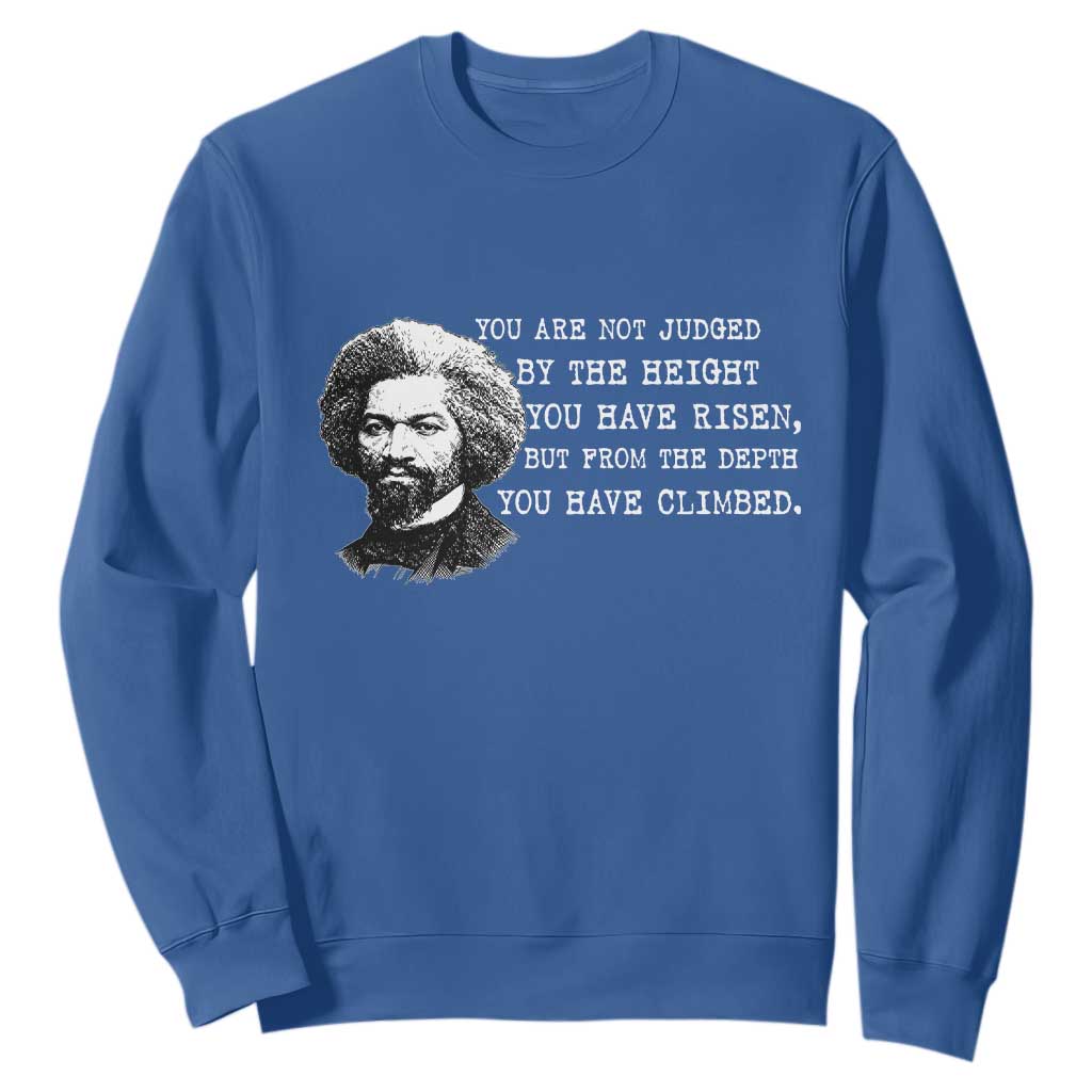 Frederick Douglass Quote Sweatshirt Black History Month TS14 Royal Blue Print Your Wear