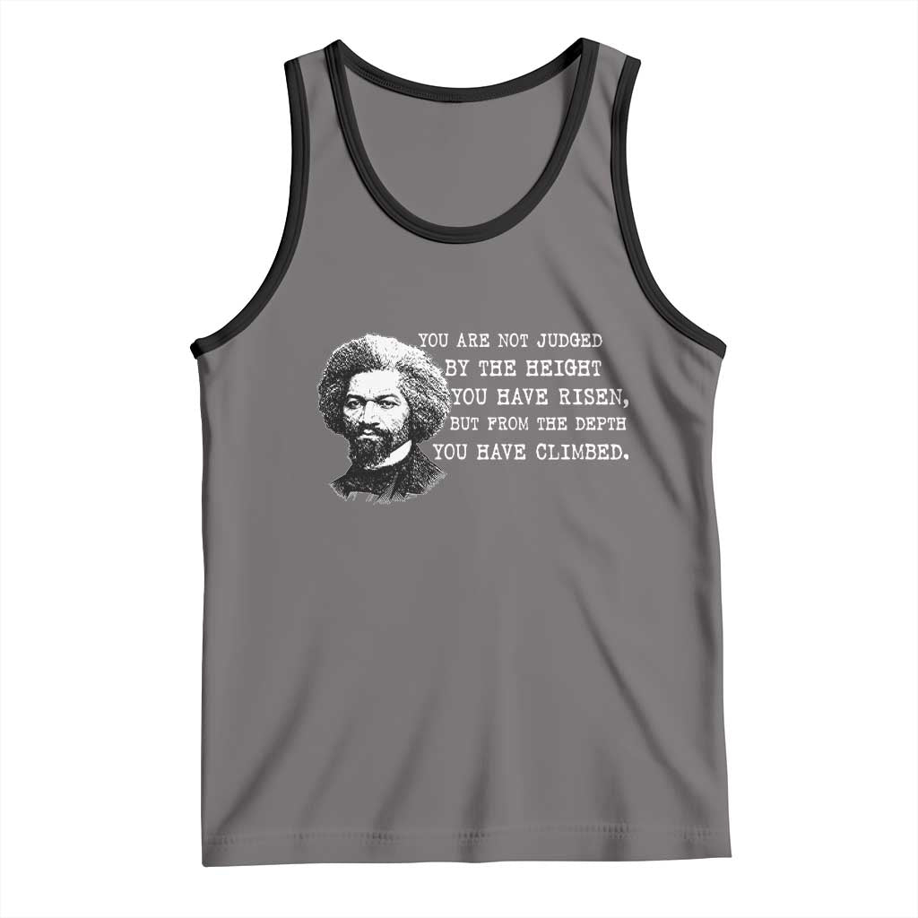 Frederick Douglass Quote Tank Top Black History Month TS14 Deep Heather Black Print Your Wear