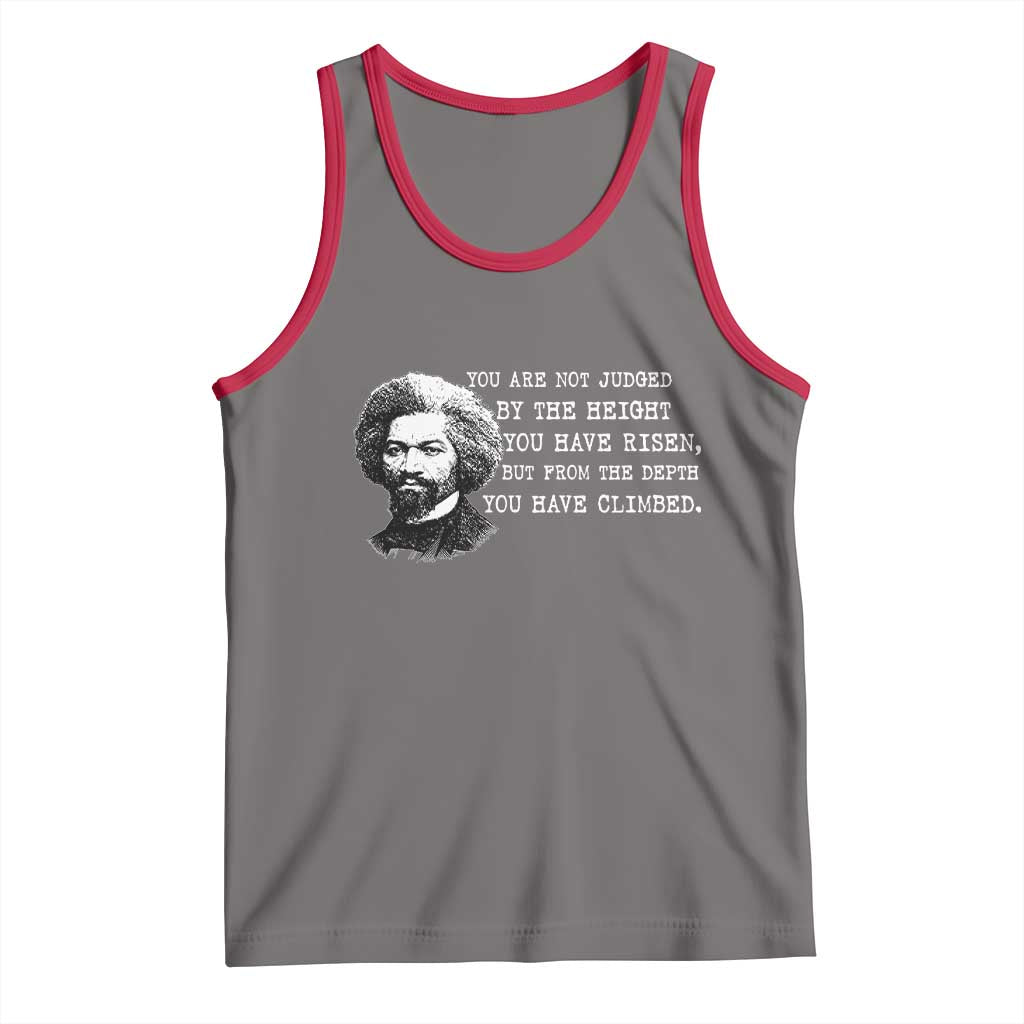 Frederick Douglass Quote Tank Top Black History Month TS14 Deep Heather Red Print Your Wear