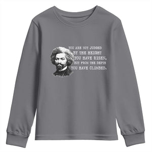 Frederick Douglass Quote Youth Sweatshirt Black History Month TS14 Charcoal Print Your Wear