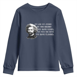 Frederick Douglass Quote Youth Sweatshirt Black History Month TS14 Navy Print Your Wear