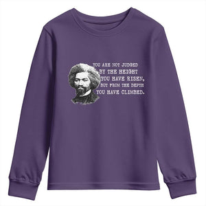Frederick Douglass Quote Youth Sweatshirt Black History Month TS14 Purple Print Your Wear
