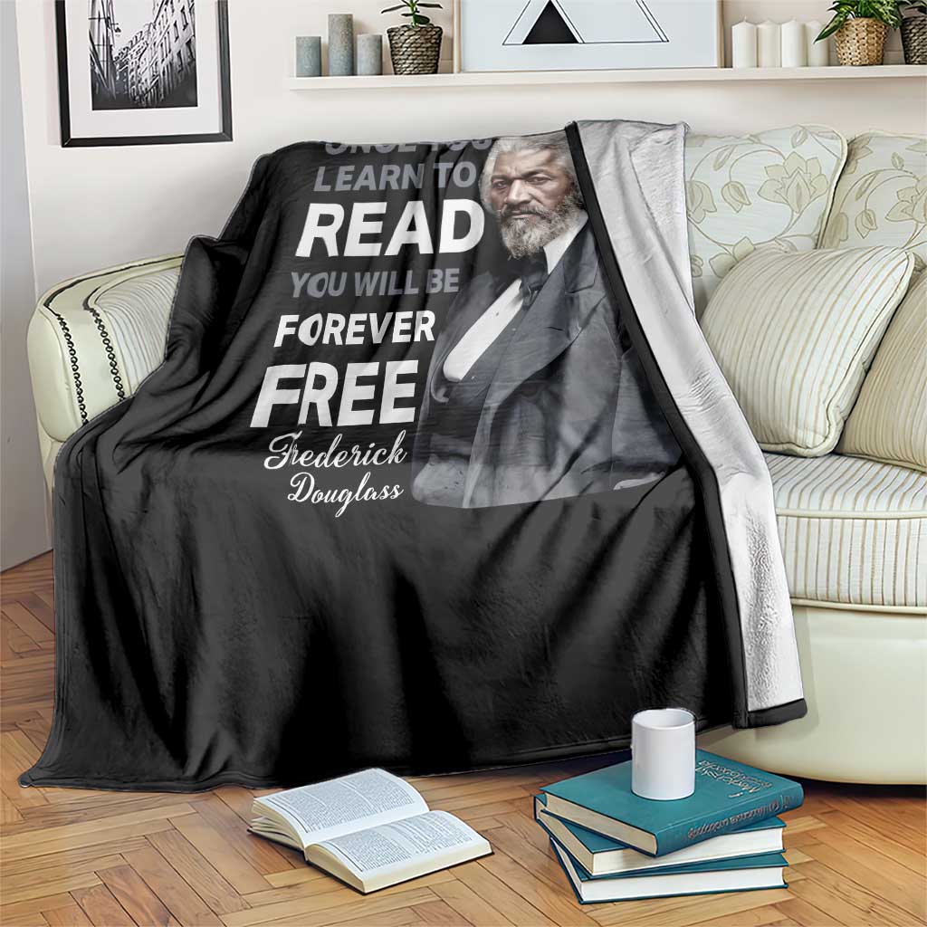 Frederick Douglass Freedom Quote Throw Blanket Once You Learn to Read TS14 Print Your Wear