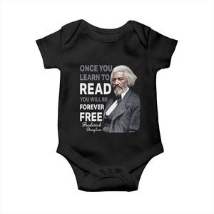 Frederick Douglass Freedom Quote Baby Onesie Once You Learn to Read TS14 Black Print Your Wear
