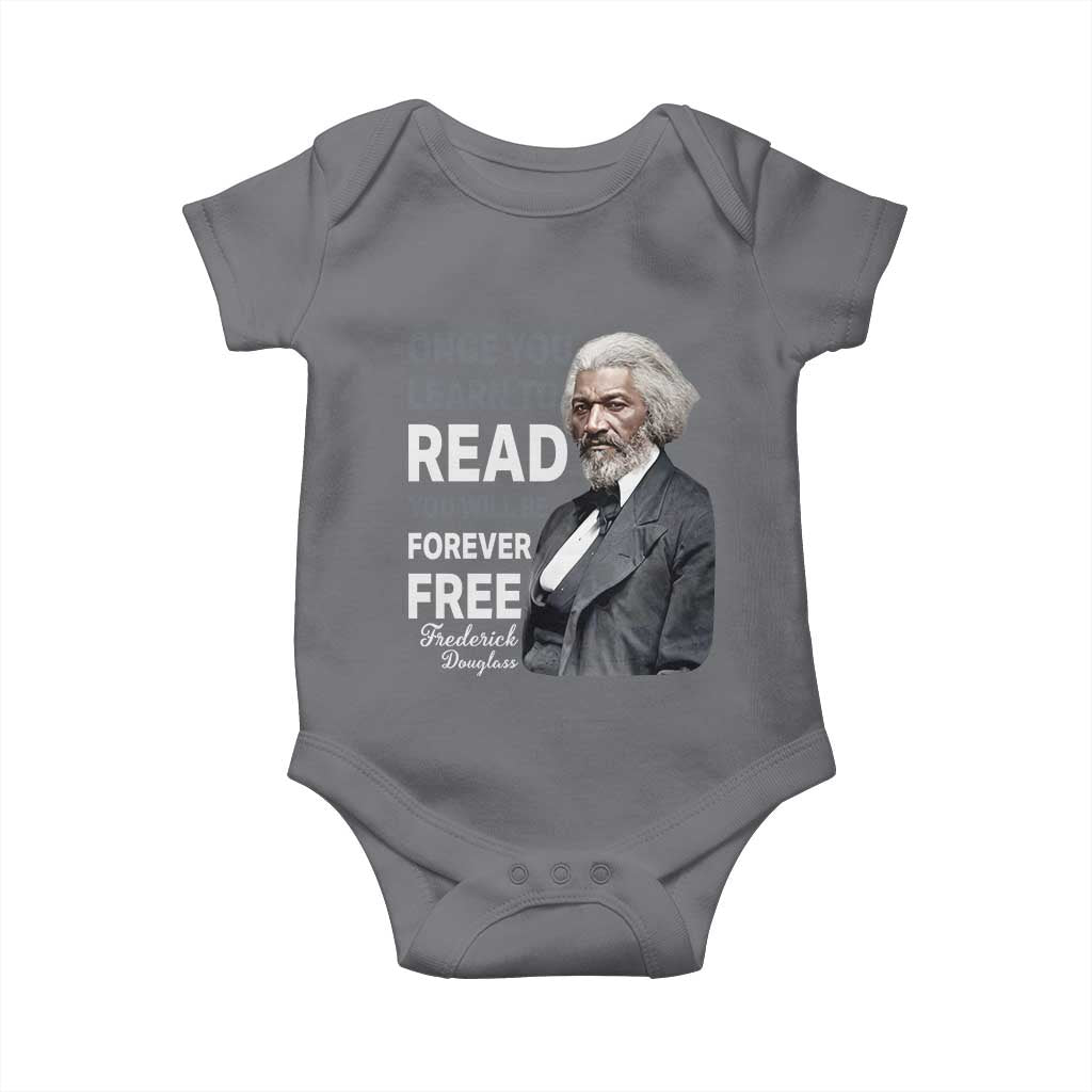 Frederick Douglass Freedom Quote Baby Onesie Once You Learn to Read TS14 Charcoal Print Your Wear
