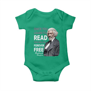 Frederick Douglass Freedom Quote Baby Onesie Once You Learn to Read TS14 Irish Green Print Your Wear