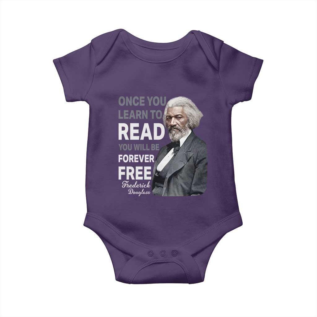 Frederick Douglass Freedom Quote Baby Onesie Once You Learn to Read TS14 Purple Print Your Wear