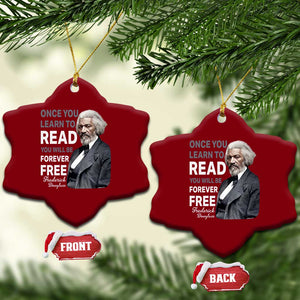 Frederick Douglass Freedom Quote Ceramic Ornament Once You Learn to Read TS14 Print Your Wear