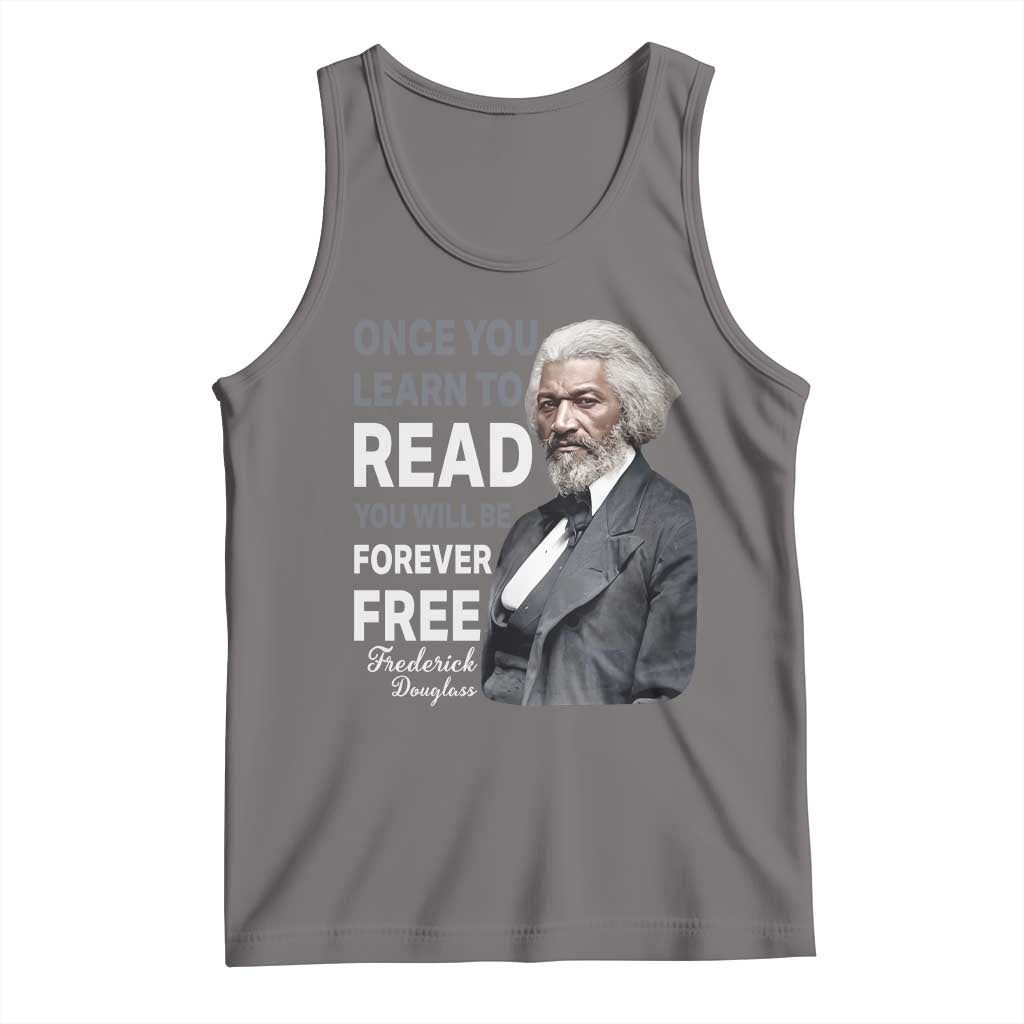 Frederick Douglass Freedom Quote Tank Top Once You Learn to Read TS14 Deep Heather Print Your Wear