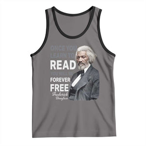 Frederick Douglass Freedom Quote Tank Top Once You Learn to Read TS14 Deep Heather Black Print Your Wear