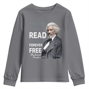 Frederick Douglass Freedom Quote Youth Sweatshirt Once You Learn to Read TS14 Charcoal Print Your Wear