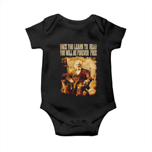 Frederick Douglass Quote Baby Onesie Once You Learn to Read TS14 Black Print Your Wear