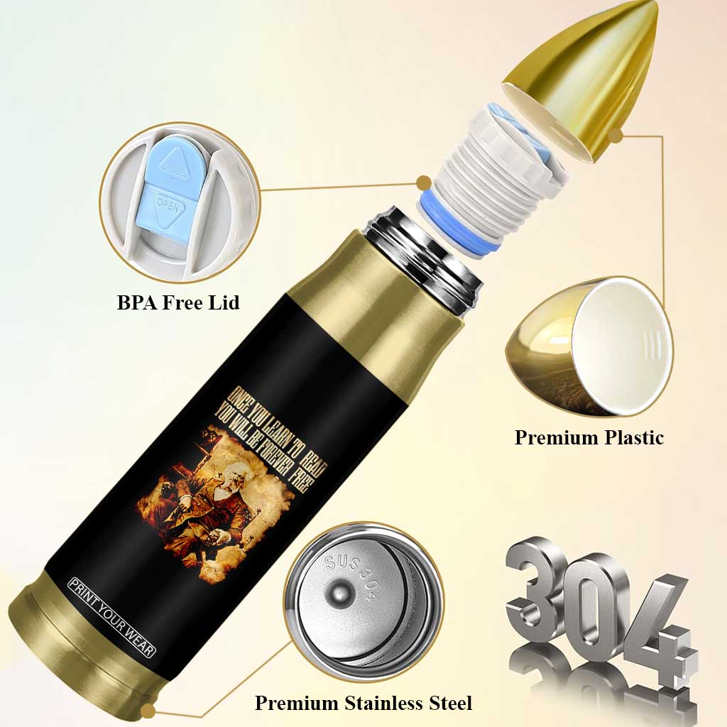 Frederick Douglass Quote Bullet Tumbler Once You Learn to Read TS14 Print Your Wear