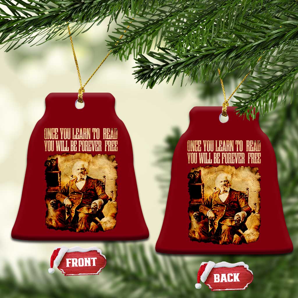 Frederick Douglass Quote Ceramic Ornament Once You Learn to Read TS14 Print Your Wear