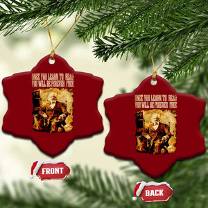 Frederick Douglass Quote Ceramic Ornament Once You Learn to Read TS14 Print Your Wear