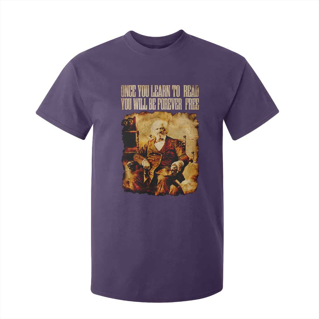 Frederick Douglass Quote T Shirt For Kid Once You Learn to Read TS14 Purple Print Your Wear