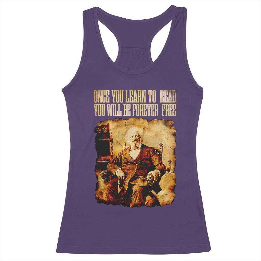 Frederick Douglass Quote Racerback Tank Top Once You Learn to Read TS14 Purple Print Your Wear