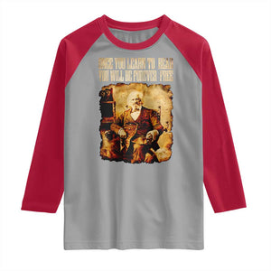 Frederick Douglass Quote Raglan Shirt Once You Learn to Read TS14 Sport Gray Red Print Your Wear