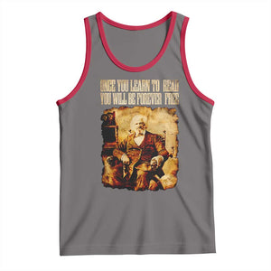 Frederick Douglass Quote Tank Top Once You Learn to Read TS14 Deep Heather Red Print Your Wear