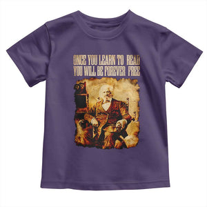 Frederick Douglass Quote Toddler T Shirt Once You Learn to Read TS14 Purple Print Your Wear