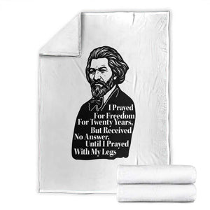 Frederick Douglass Inspirational Quote Throw Blanket Black History Month TS14 White Print Your Wear