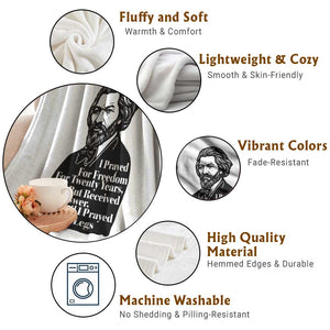 Frederick Douglass Inspirational Quote Throw Blanket Black History Month TS14 Print Your Wear