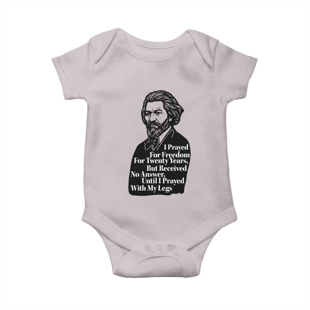 Frederick Douglass Inspirational Quote Baby Onesie Black History Month TS14 Ice Gray Print Your Wear