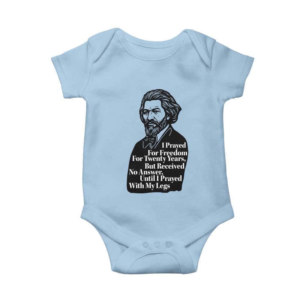 Frederick Douglass Inspirational Quote Baby Onesie Black History Month TS14 Light Blue Print Your Wear